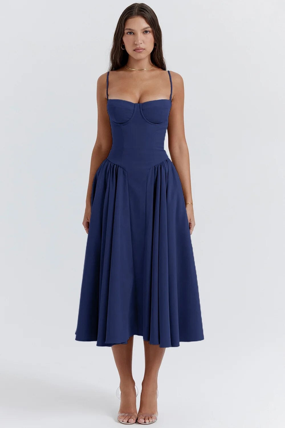 Nea | Corset Jurk met Wijde Rok