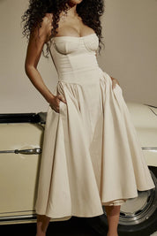 Nea | Corset Jurk met Wijde Rok