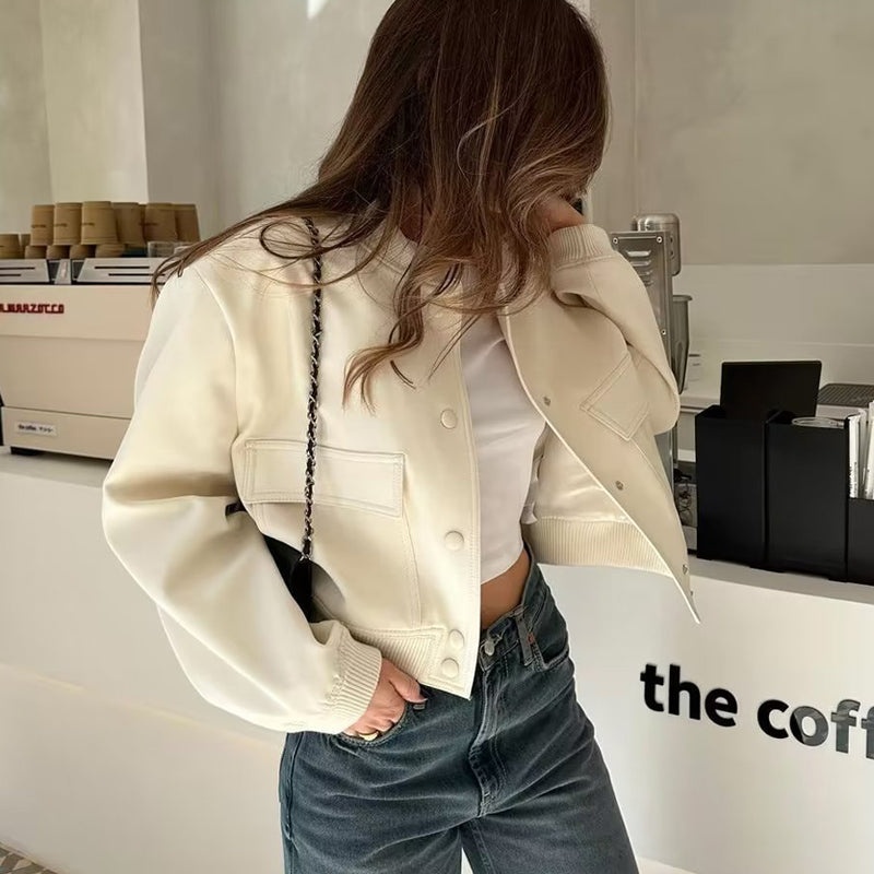 Stijlvol Cropped Bomber Jasje