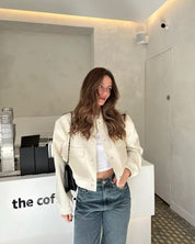 Stijlvol Cropped Bomber Jasje