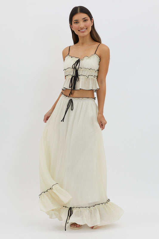 Cianna | Tweedelige Zomerset Dames – Top en Lange Rok