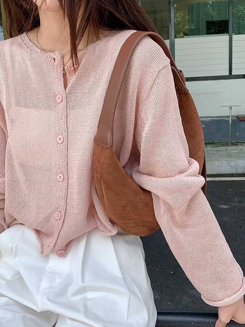 Anneya | Halfmoon Suède Schoudertas