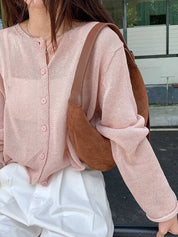 Anneya | Halfmoon Suède Schoudertas