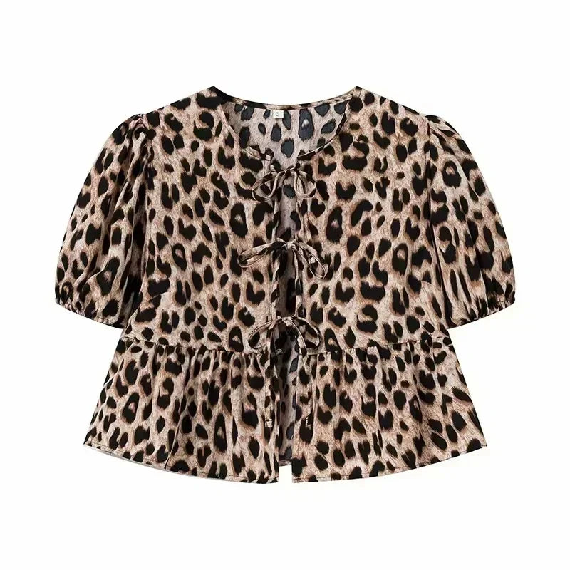 Maddy | Crop Top met Luipaardprint