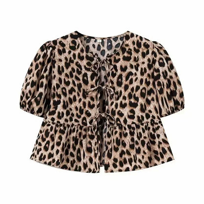 Maddy | Crop Top met Luipaardprint