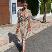 Zi | Maxi Jurk met Twist Detail en Elegante Pasvorm