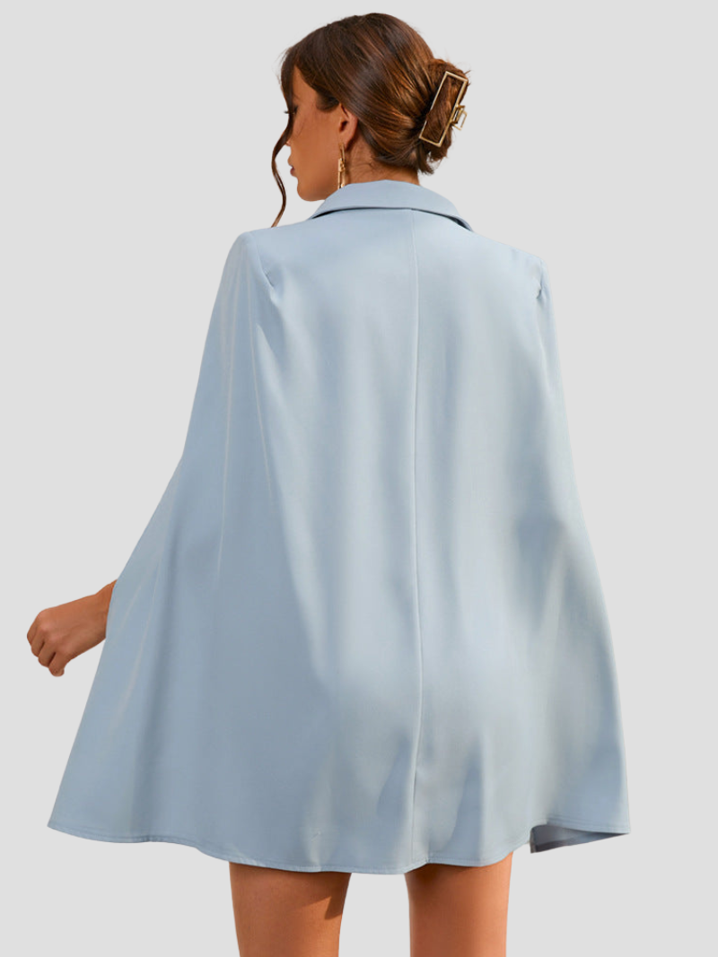 London | Blazer Jurk met Gouden Knopen en Cape