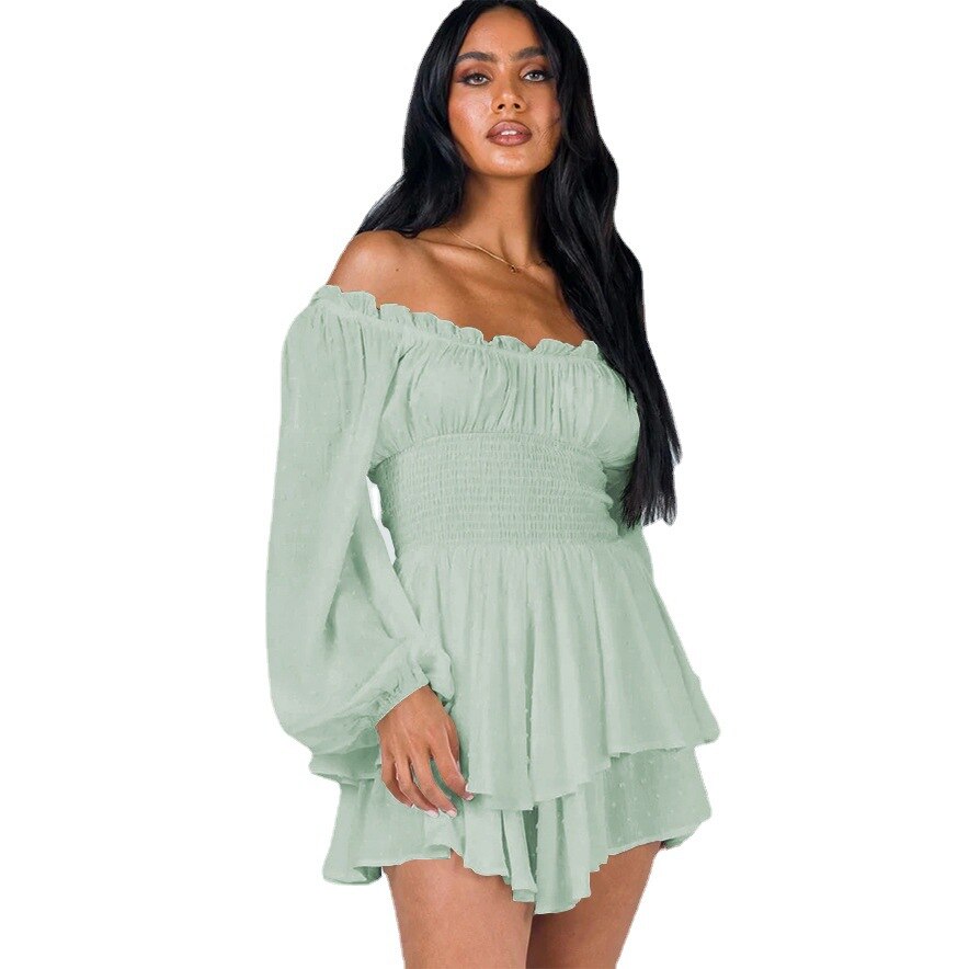 Off-Shoulder Jurk met Ruches