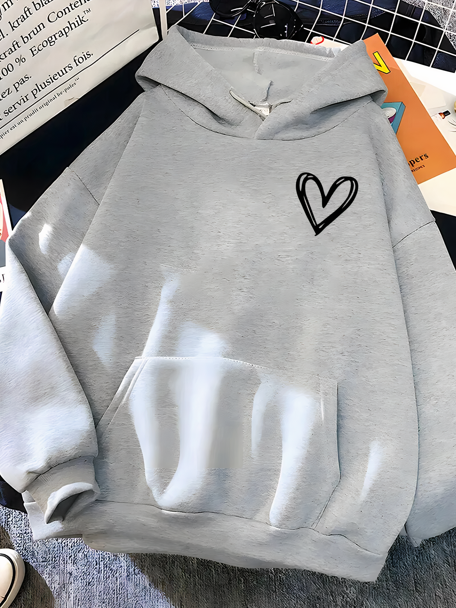 Saylor | Comfy Hoodie Dames - Stijlvol met Hart Ontwerp
