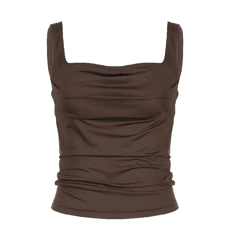 Verona | Bruine Crop Top – Stretchy & Comfortabel