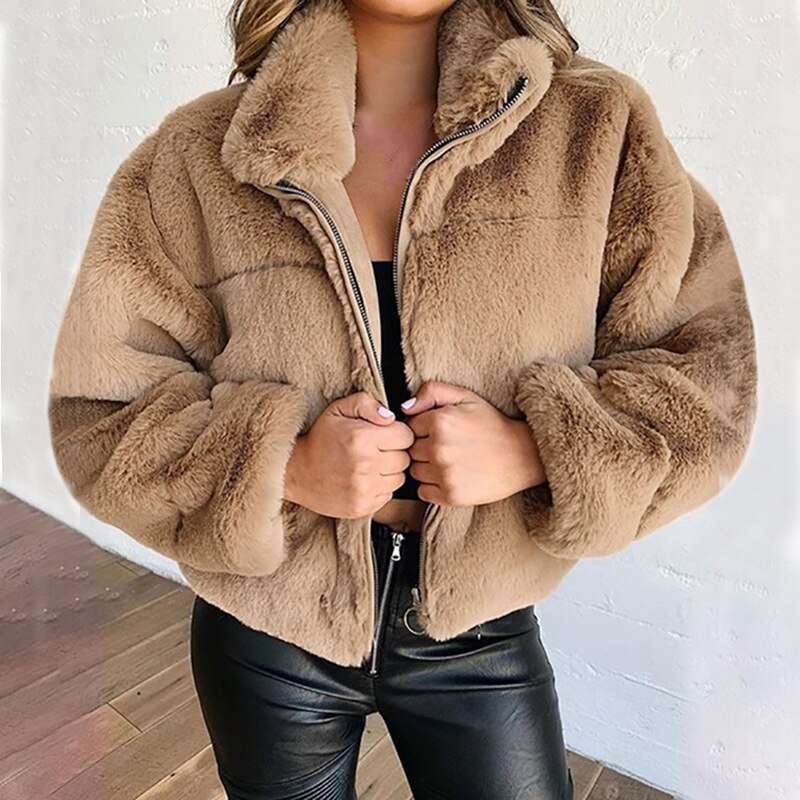 Magali I Trendy Faux Fur Jas