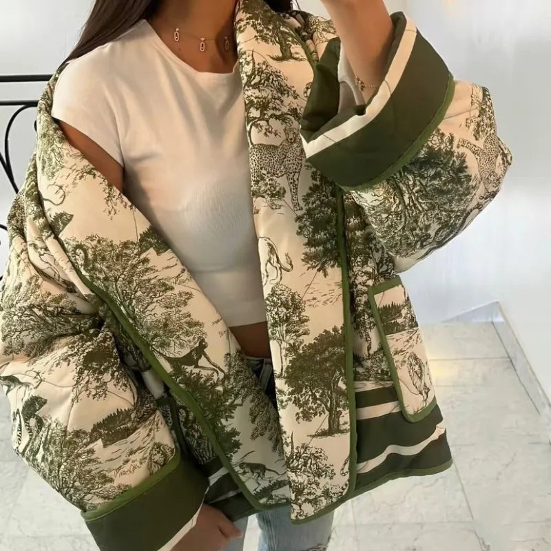 Esma | Elegante Tussenjas Met Print