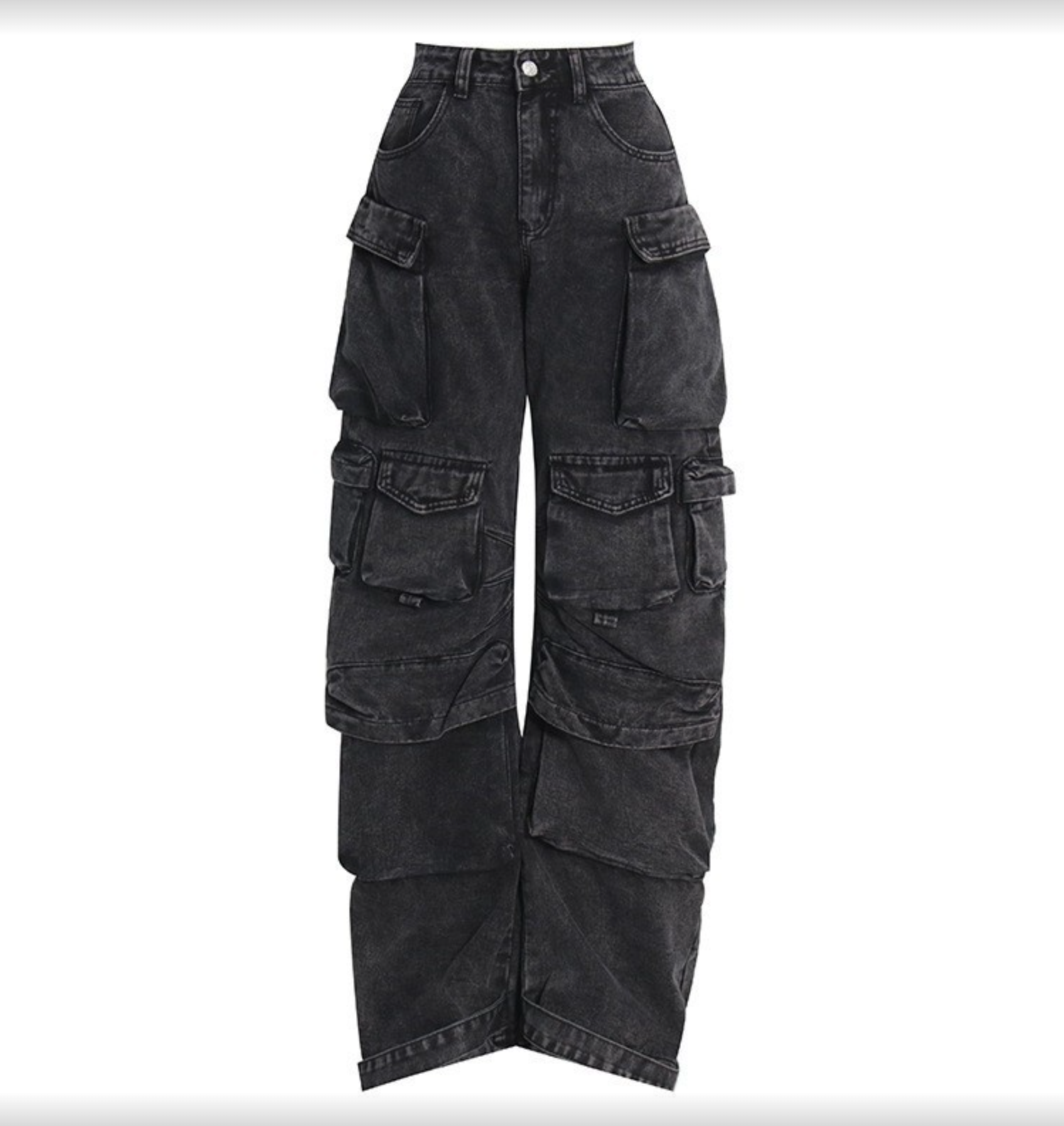 Cargo | Stijlvolle Spijkerbroek Dames - Wijde Pijpen met Zakken, Casual, Loose Fit