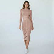 Eline | Dames Midi-Jurk - Hoogwaardige Stof, Elegante Kraag, Tijdloos Design