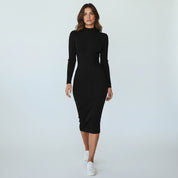 Eline | Dames Midi-Jurk - Hoogwaardige Stof, Elegante Kraag, Tijdloos Design