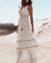 Elize | Boho Maxi Jurk Met Elegante Pasvorm