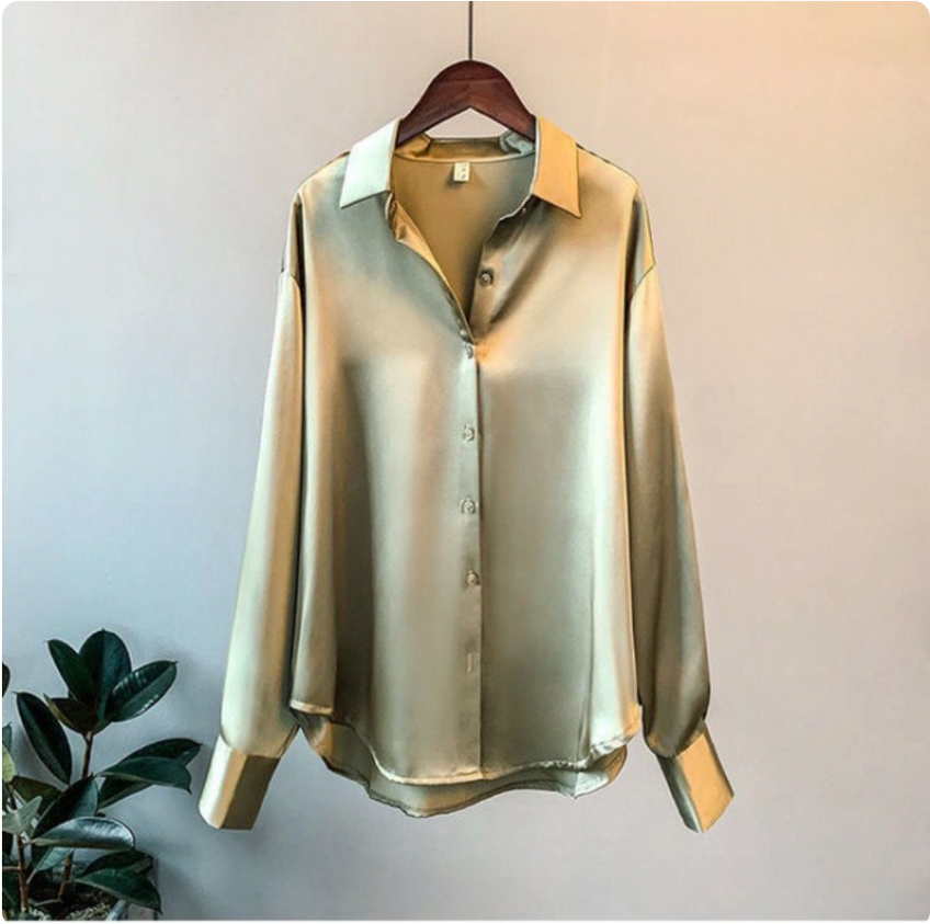 Feline | Elegante losse satijnen blouse voor dames