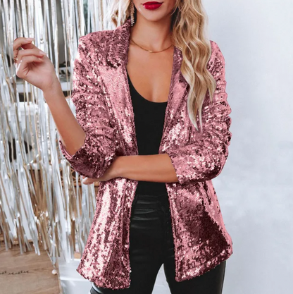 Clara | Feestelijke Pailletten Blazer