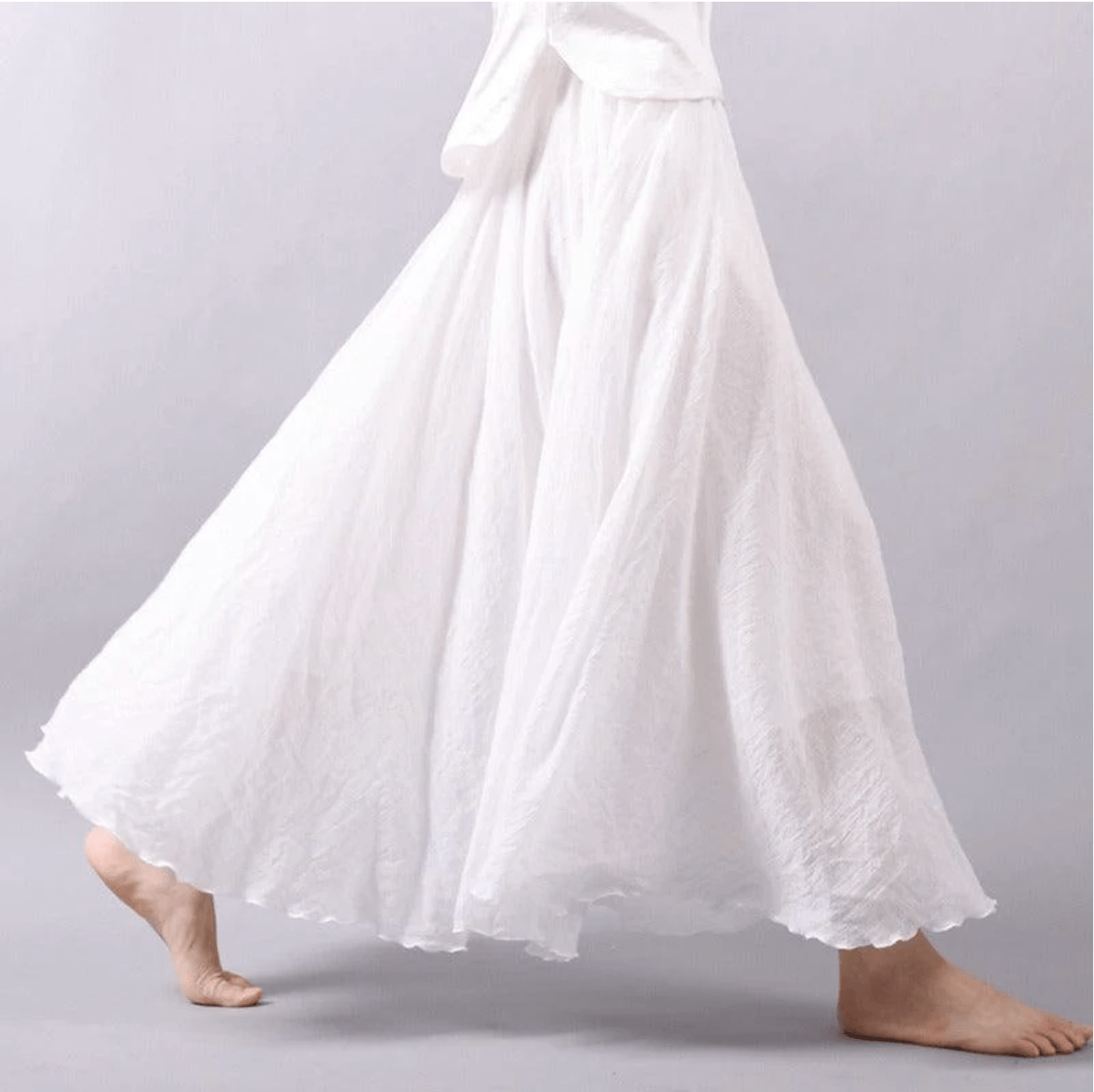 Elegante Bohemian Linnen Maxi Rok