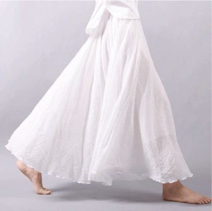 Elegante Bohemian Linnen Maxi Rok