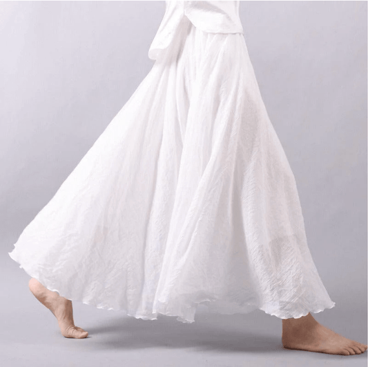 Elegante Bohemian Linnen Maxi Rok