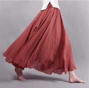 Elegante Bohemian Linnen Maxi Rok