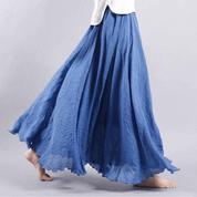 Elegante Bohemian Linnen Maxi Rok