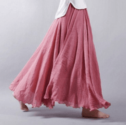 Elegante Bohemian Linnen Maxi Rok