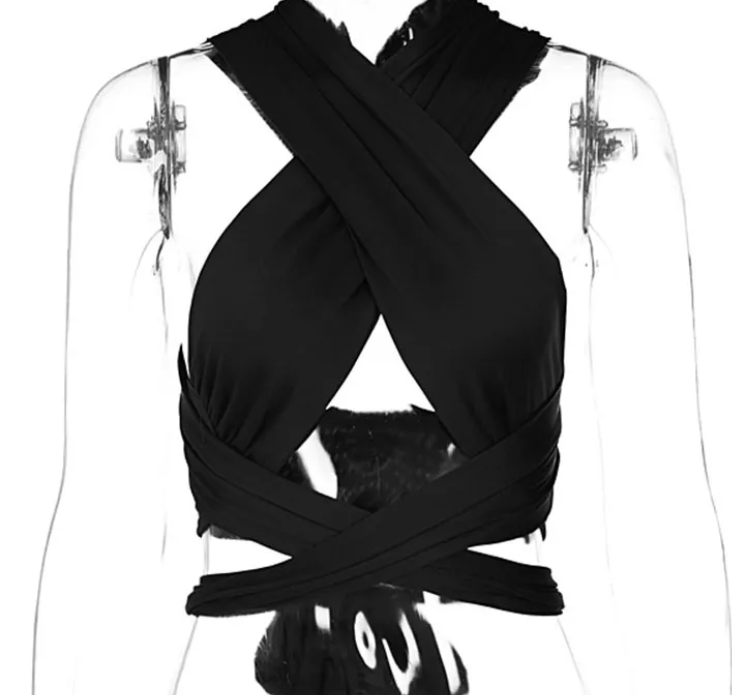 Tyra | Criss Cross Cropped Haltertop voor Dames