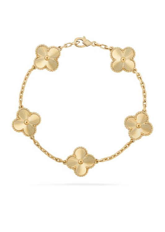 Bride | Goudkleurige Klaver Armband – Roestvrij & Hypoallergeen