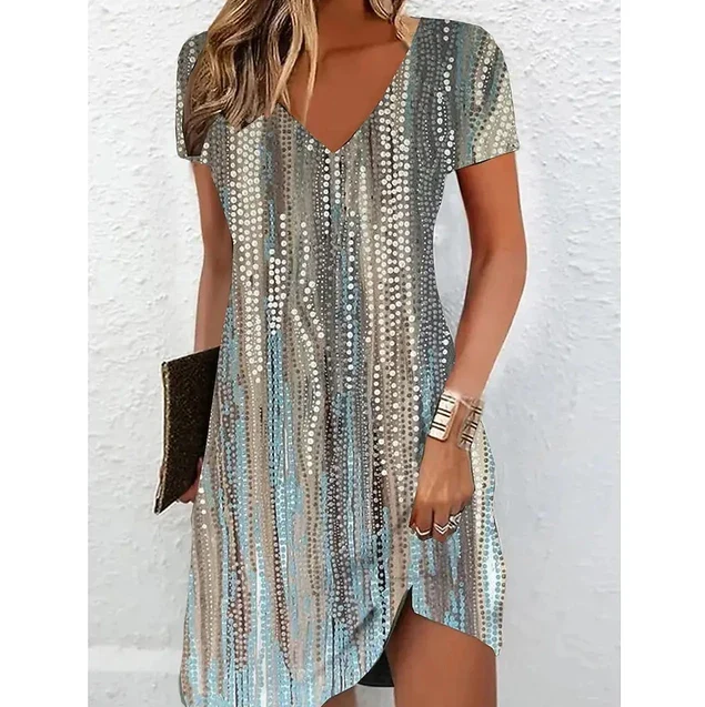 Elegante Glitterjurk met Chique Glamour