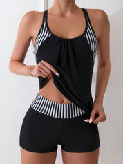 Sifra | Zwarte Tankini met Witte Details