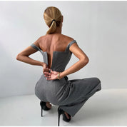 Comfy 3-Delige Set voor Dames - Blazer, Broek en Corset Top