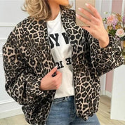 Leo | Bomber Jas Met Luipaard Print