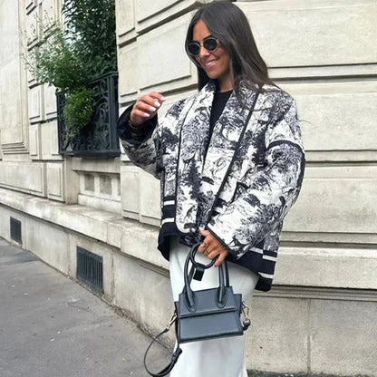 Esma | Elegante Tussenjas Met Print