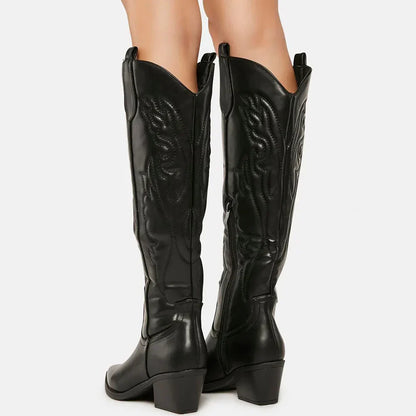 Dieke | Western Stijl Kunstleren Cowboylaarzen