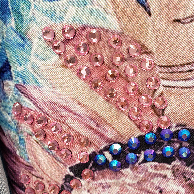 Spijkerjack met Artistieke Zonnebloemprint