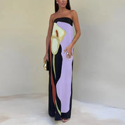 Estrella | Luxe Strapless Maxi Jurk met Print