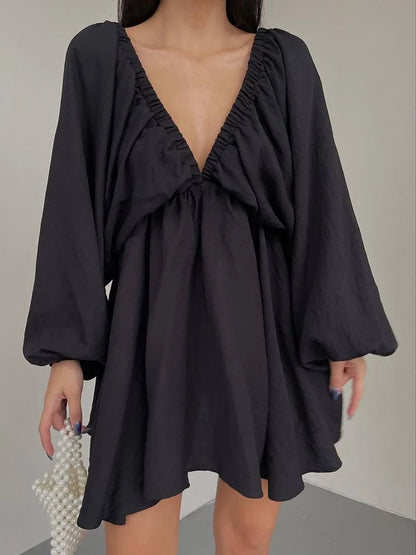 Sierra | Lange Mouwen Boho Mini Zomerjurk
