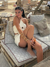 Yanine | Zomerse Gehaakte Set - Halter Top en Mini Rok