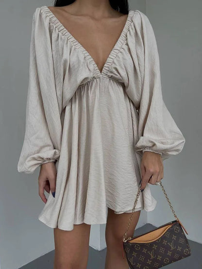 Sierra | Lange Mouwen Boho Mini Zomerjurk