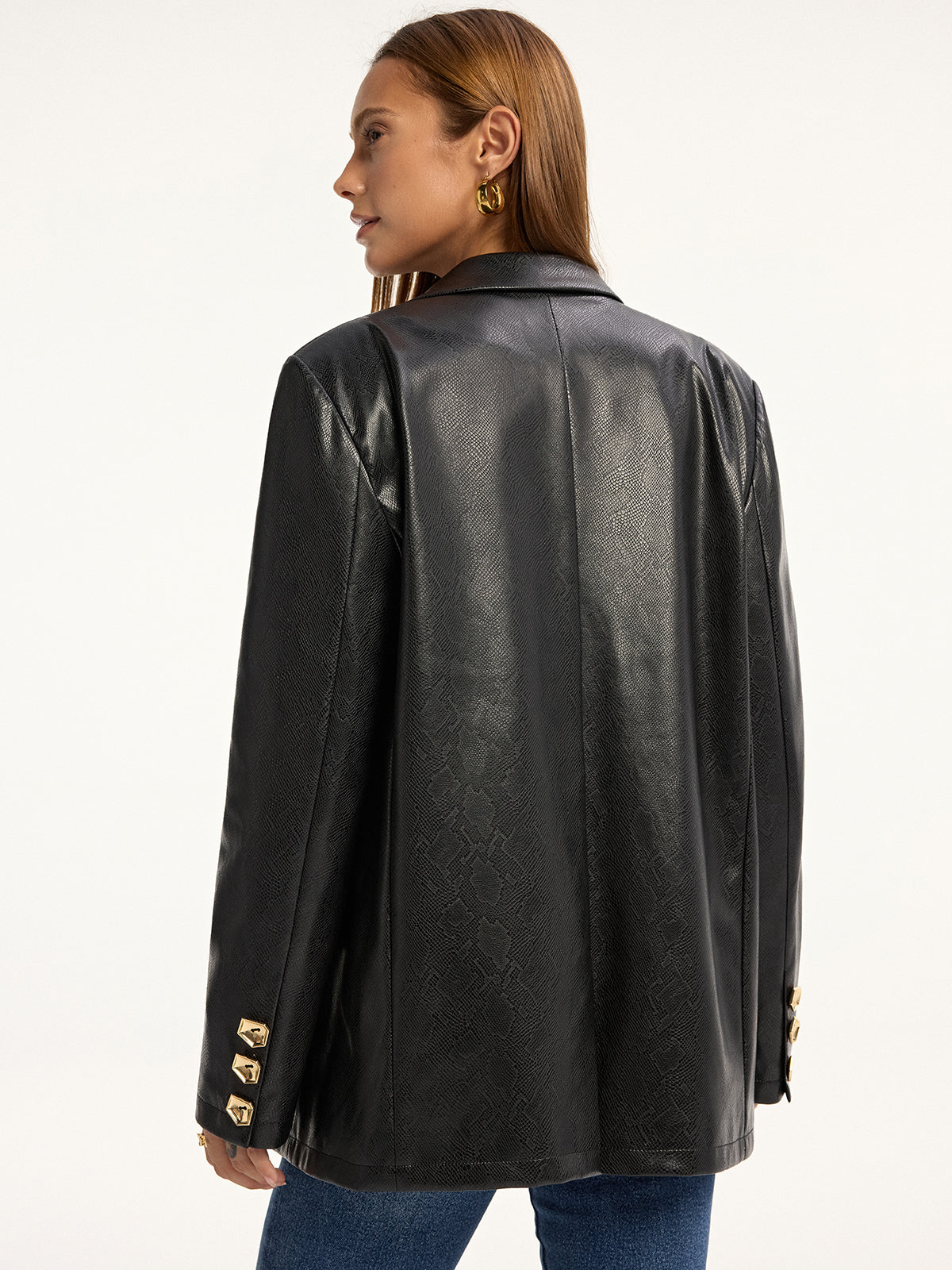 Sienna | Dames Blazer - Luxe Faux Leren Jas