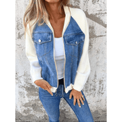 Fraukje | Trendy Bomberjack met Denim Details - Casual Look