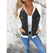 Fraukje | Trendy Bomberjack met Denim Details - Casual Look