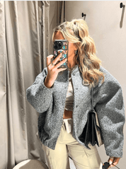 Skyler | Wollen Bomberjack Dames - Zacht Materiaal, Trendy Design