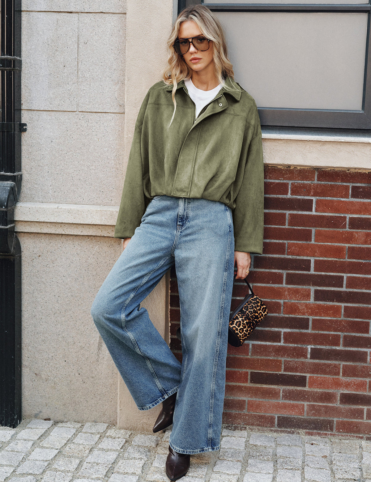 Sofia Suède Jack Dames | Elegant Met Kraag en Ritssluiting, Casual Tussenjas 1