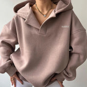 Mai | Casual Hoodie met V-hals Dames - Ademende Stof, Zacht en Trendy