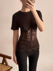 Sophie | Dames Korsettop - Luxe Kant met Tailleband 7