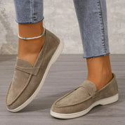 Sophie | Dames Loafers Zwart - Stijlvolle Suède met Verhoogde Hak 0