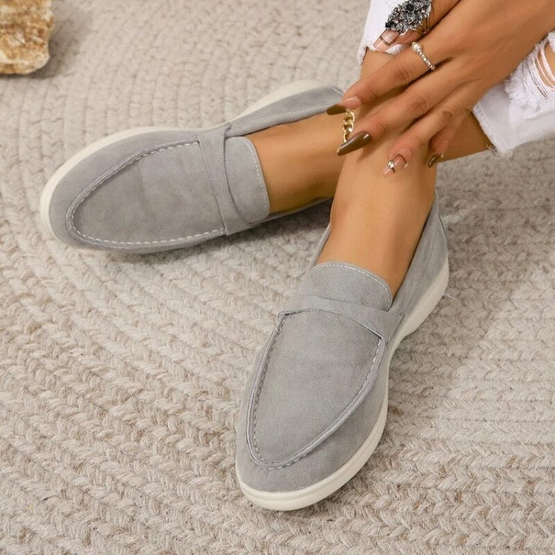 Sophie | Dames Loafers Zwart - Stijlvolle Suède met Verhoogde Hak 3